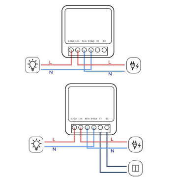 Chytrý WiFi vypínač Alogy mini zapuštěný vypínač Tuya Smart Life 16A chytrý dům bílý