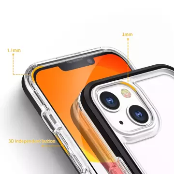 Čirý obal 3v1 pro iPhone 13 mini gelový kryt s rámečkem černý