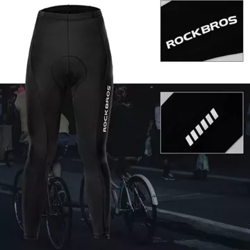 Cyklistické kalhoty Rockbros RK20042XL, prodyšné, s XXL vsadkou - černé