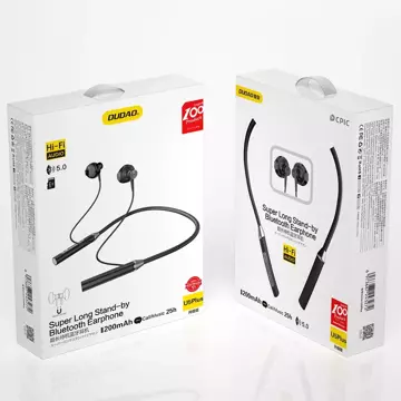 Dudao In-Ear Bezdrátová Bluetooth sluchátka Headset Black (U5 Plus černá)