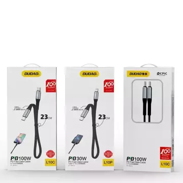 Dudao L10P kabel USB typu C - Lightning PD20W černý (L10P)