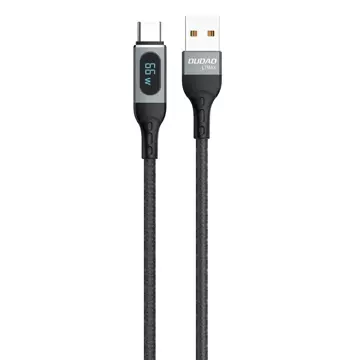 Dudao USB kabel - USB Typ C rychlé nabíjení PD 66W černý (L7Max)