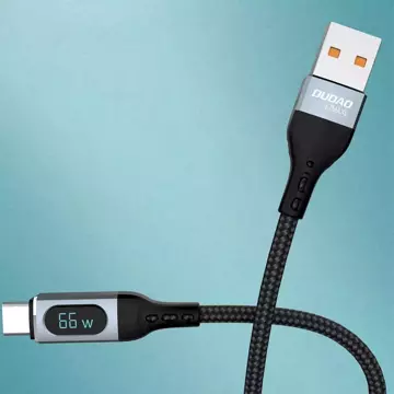 Dudao USB kabel - USB Typ C rychlé nabíjení PD 66W černý (L7Max)