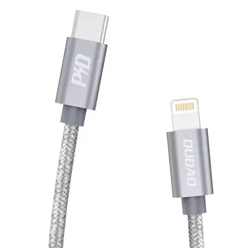 Dudao kabel USB Type C kabel - Lightning Power Delivery 45W 1m šedý (L5Pro šedý)