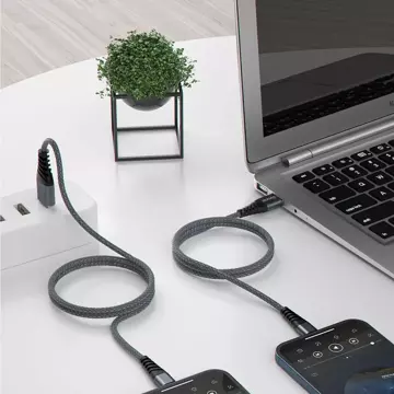 Dudao kabel USB kabel - micro USB 6A 1 m šedý (TGL1M)