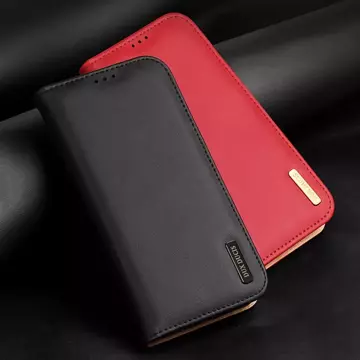 Dux Ducis Hivo Leather Flip Cover Originální kožená peněženka na karty a dokumenty Samsung Galaxy S22 Ultra Black