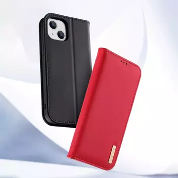 Dux Ducis Hivo Leather Flip Cover Originální kožená peněženka na karty a dokumenty iPhone 14 Black