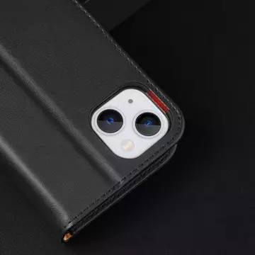 Dux Ducis Hivo Leather Flip Cover Originální kožená peněženka na karty a dokumenty iPhone 14 Black