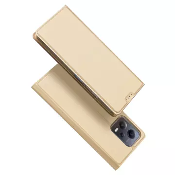 Dux Ducis Skin Pro Case pro Xiaomi Redmi Note 12 5G / Poco X5 5G Cover Flip Card Wallet Stand Gold