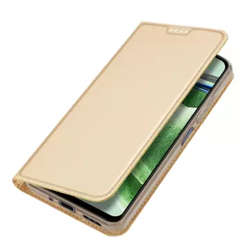 Dux Ducis Skin Pro Case pro Xiaomi Redmi Note 12 5G / Poco X5 5G Cover Flip Card Wallet Stand Gold