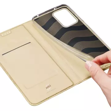 Dux Ducis Skin Pro Case pro Xiaomi Redmi Note 12 5G / Poco X5 5G Cover Flip Card Wallet Stand Gold