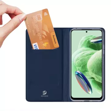 Dux Ducis Skin Pro Case pro Xiaomi Redmi Note 12 Pro Flip Card Wallet Stand Blue