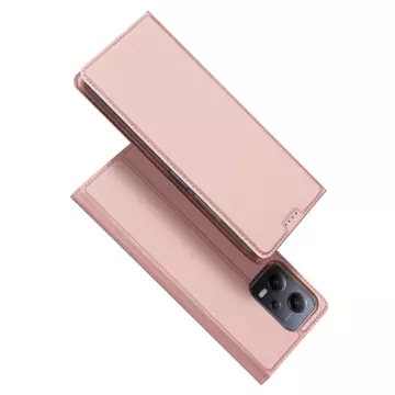 Dux Ducis Skin Pro Case pro Xiaomi Redmi Note 12 Pro / Poco X5 Pro 5G Cover Flip Card Wallet Stand Pink