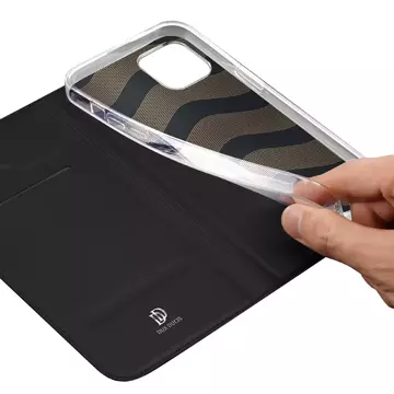 Dux Ducis Skin Pro iPhone 15 pouzdro s klopou a peněženkou na karty - černé