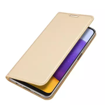 Dux Ducis Skin Pro pouzdro s flip krytem pro Samsung Galaxy A22 4G gold