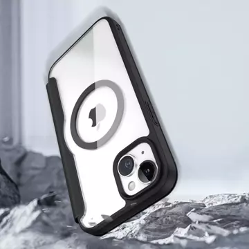 Dux Ducis Skin X Pro Case pro Apple iPhone 15 Magnetic MagSafe Flip Cover – černý