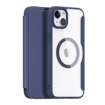 Dux Ducis Skin X Pro Case pro Apple iPhone 15 Plus Magnetic MagSafe Flip Cover – Blue