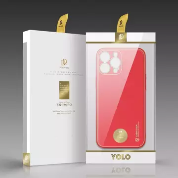 Elegantní pouzdro Dux Ducis Yolo z ekologické kůže pro Apple iPhone 13 Pro červené