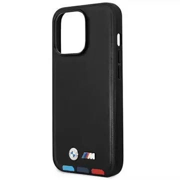 Etui BMW BMHMP14X22PTDK pro iPhone 14 Pro Max 6,7" kožená známka Tricolor Magsafe