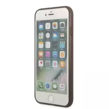 Etui Guess GUHCI84GMGBR pro Apple iPhone 7/8 SE 2020 / SE 2022 brązowy/hnědé pevné pouzdro 4G Big Metal Logo