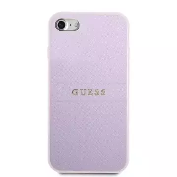 Etui Guess GUHCI8PSASBPU pro Apple iPhone 7/8 SE 2020 / SE 2022 pevné pouzdro fioletowy/fialové Saffiano Hot Stamp