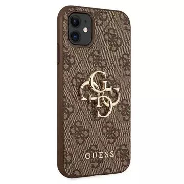 Etui Guess GUHCN614GMGBR pro iPhone 11 6,1 / Xr pevný obal 4G velké kovové logo