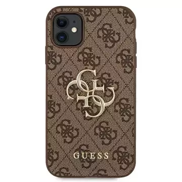 Etui Guess GUHCN614GMGBR pro iPhone 11 6,1 / Xr pevný obal 4G velké kovové logo