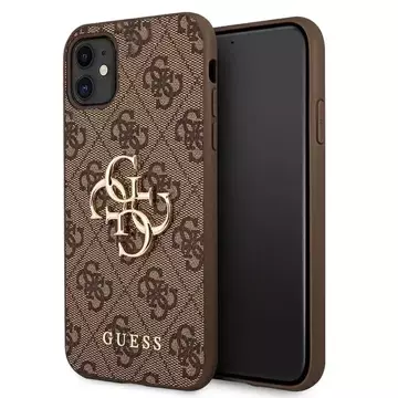 Etui Guess GUHCN614GMGBR pro iPhone 11 6,1 / Xr pevný obal 4G velké kovové logo