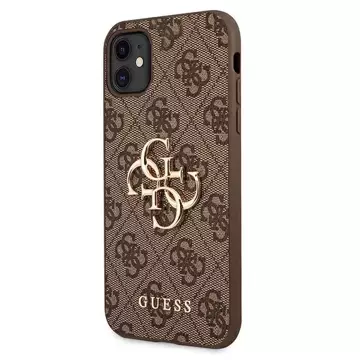 Etui Guess GUHCN614GMGBR pro iPhone 11 6,1 / Xr pevný obal 4G velké kovové logo