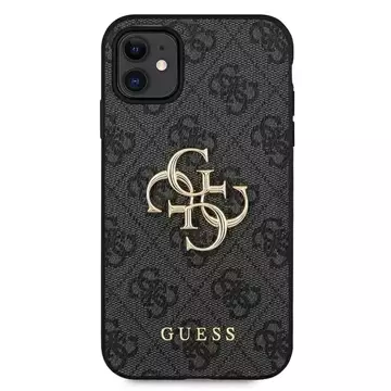 Etui Guess GUHCN614GMGGR pro iPhone 11 6,1" / Xr pevný obal 4G velké kovové logo