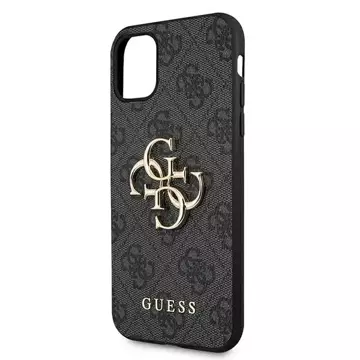 Etui Guess GUHCN614GMGGR pro iPhone 11 6,1" / Xr pevný obal 4G velké kovové logo