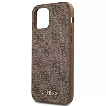 Etui Guess GUHCP12LG4GFBR pro iPhone 12 Pro Max 6,7" pevný obal 4G kovové zlaté logo