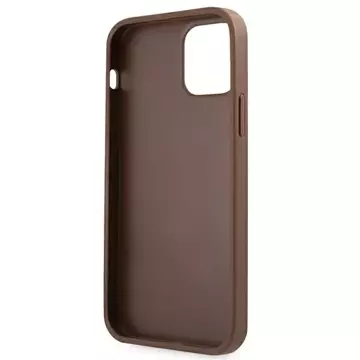 Etui Guess GUHCP12LG4GFBR pro iPhone 12 Pro Max 6,7" pevný obal 4G kovové zlaté logo