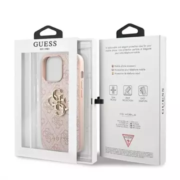 Etui Guess GUHCP13L4GMGPI pro iPhone 13 Pro / 13 6,1" pevný obal 4G velké kovové logo