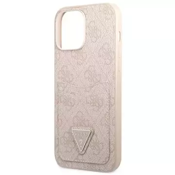 Etui Guess GUHCP13LP4TPP pro iPhone 13 Pro / 13 6,1" pevný obal 4G slot na karty s trojúhelníkem