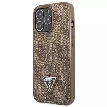 Etui Guess GUHCP13LP4TPW pro iPhone 13 Pro / 13 6,1" pevný obal 4G slot na karty s trojúhelníkovým logem