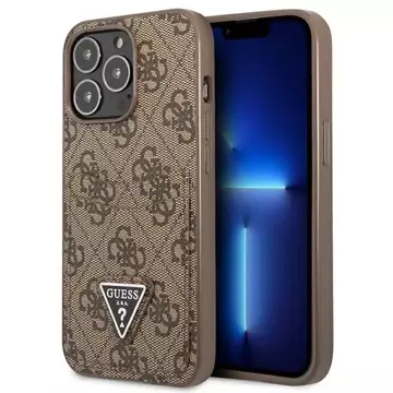 Etui Guess GUHCP13LP4TPW pro iPhone 13 Pro / 13 6,1" pevný obal 4G slot na karty s trojúhelníkovým logem