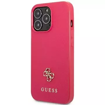 Etui Guess GUHCP13LPS4MF pro iPhone 13 Pro / 13 6,1" pevný obal Saffiano 4G malé kovové logo