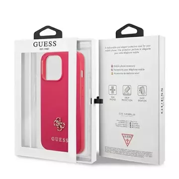 Etui Guess GUHCP13LPS4MF pro iPhone 13 Pro / 13 6,1" pevný obal Saffiano 4G malé kovové logo