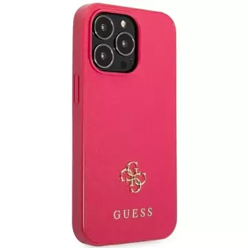 Etui Guess GUHCP13LPS4MF pro iPhone 13 Pro / 13 6,1" pevný obal Saffiano 4G malé kovové logo