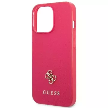 Etui Guess GUHCP13LPS4MF pro iPhone 13 Pro / 13 6,1" pevný obal Saffiano 4G malé kovové logo