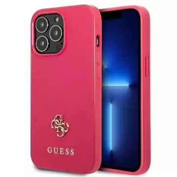 Etui Guess GUHCP13LPS4MF pro iPhone 13 Pro / 13 6,1" pevný obal Saffiano 4G malé kovové logo