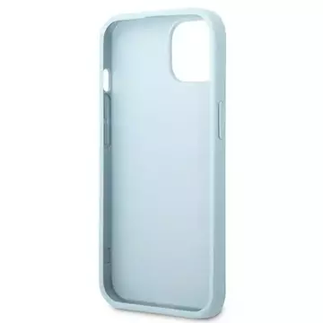 Etui Guess GUHCP13MPS4MB do Apple iPhone 13 6,1" černý/modrý pevný obal Saffiano 4G malé kovové logo