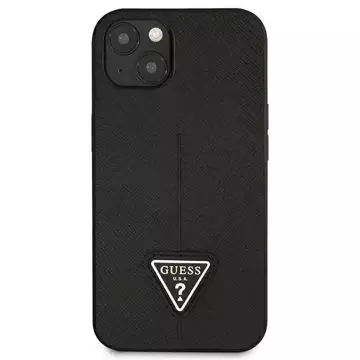 Etui Guess GUHCP13SPSATLK do Apple iPhone 13 Mini 5,4" černý/černý pevný obal SaffianoTriangle Logo