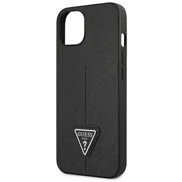 Etui Guess GUHCP13SPSATLK do Apple iPhone 13 Mini 5,4" černý/černý pevný obal SaffianoTriangle Logo