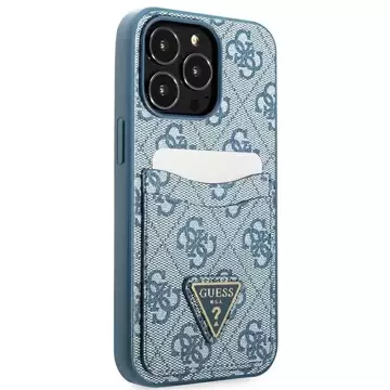 Etui Guess GUHCP13XP4TPB do iPhone 13 Pro Max 6,7" pevný kryt 4G slot na karty s trojúhelníkovým logem