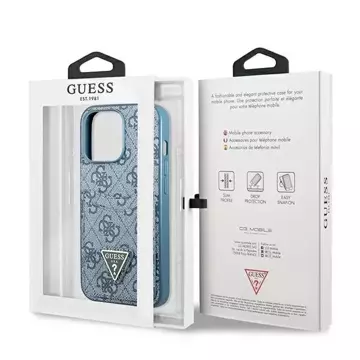 Etui Guess GUHCP13XP4TPB do iPhone 13 Pro Max 6,7" pevný kryt 4G slot na karty s trojúhelníkovým logem