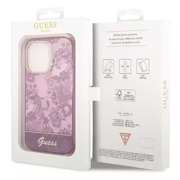 Etui Guess GUHCP14LHGPLHF do Apple iPhone 14 Pro 6,1" pevné pouzdro fuksja/fuschia Porcelain Collection