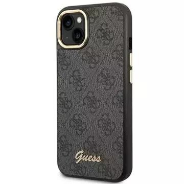 Etui Guess GUHCP14MHG4SHK pro Apple iPhone 14 Plus 6,7" černý/černý pevný obal 4G Vintage Gold Logo