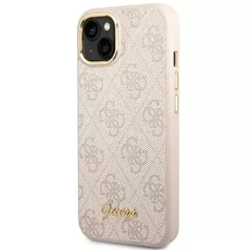 Etui Guess GUHCP14MHG4SHP pro Apple iPhone 14 Plus 6,7" różowy/růžový pevný obal 4G Vintage Gold Logo